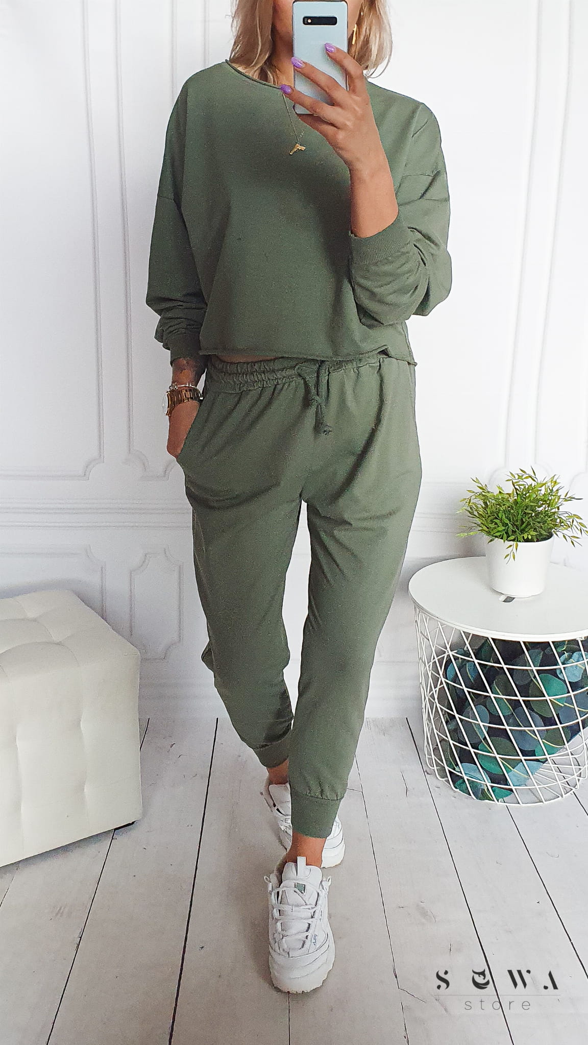 Dres damski bawełniany Glam (khaki)