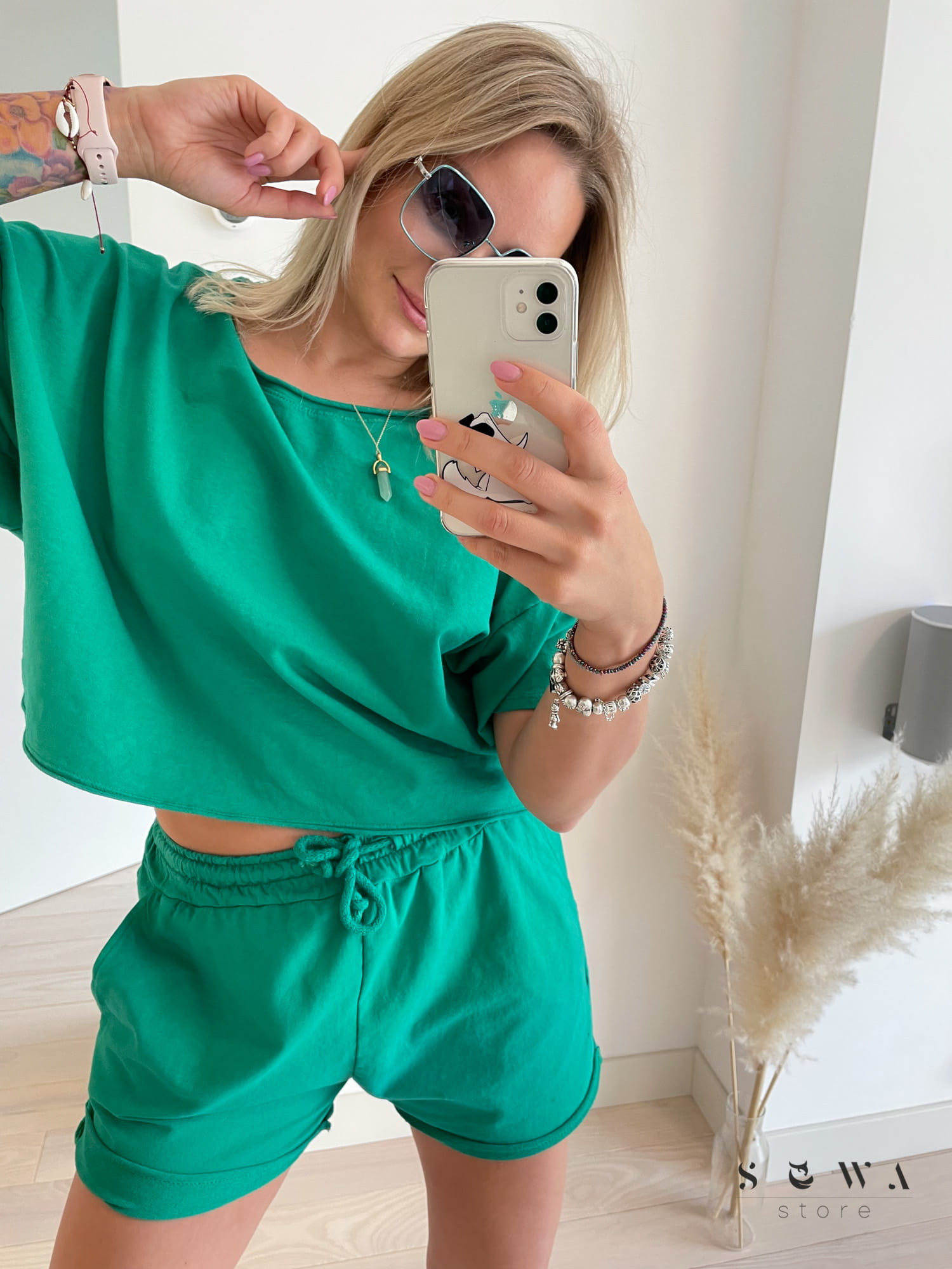Dres Glam short (szmaragdowa zieleń)